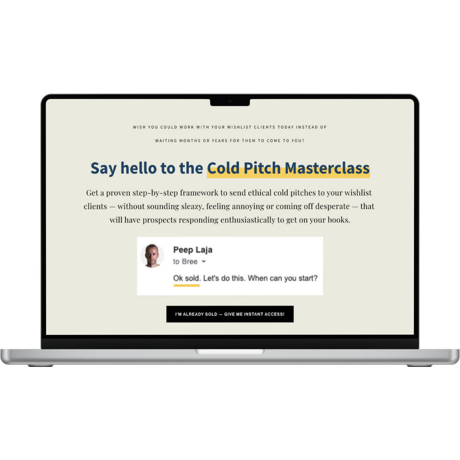 Cold Pitch Masterclass